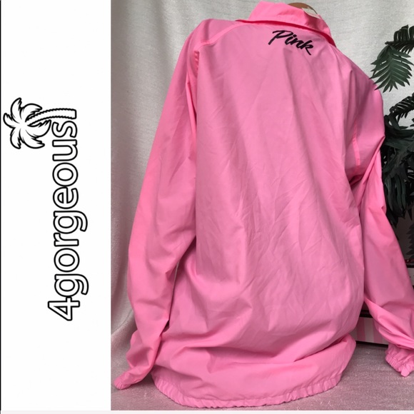 Vs Pink L Coaches Anorak Windbreaker Jacket RARE - Picture 3 of 5